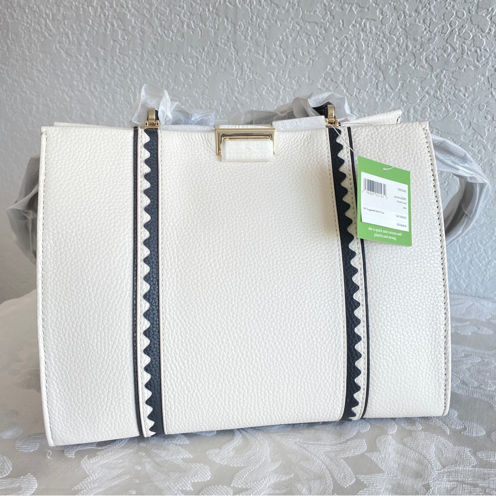 Kate spade black white leather bag - Picture 3 of 7